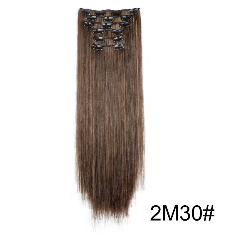 Lot de 6 extensions de perruque pour cheveux longs et raides