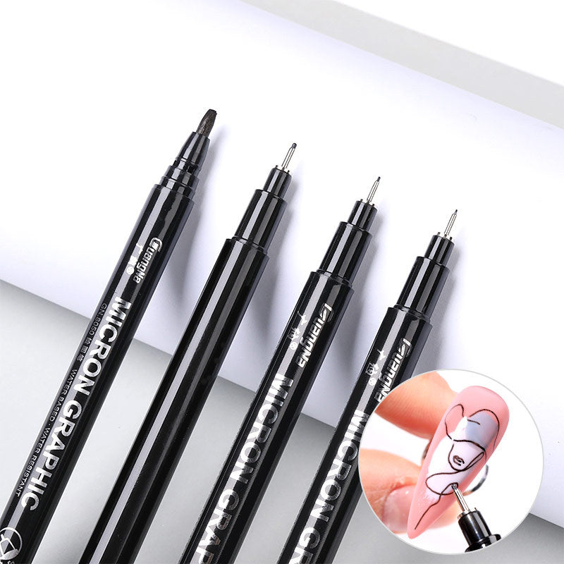 Nail Brush 3D Fluoresent Marker Graffiti Pen Drawing Nail Painting Pen