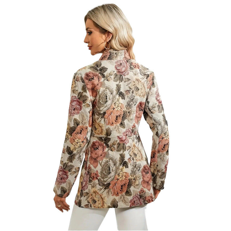 Fashionable Suit Women's Casual Printed Jacket