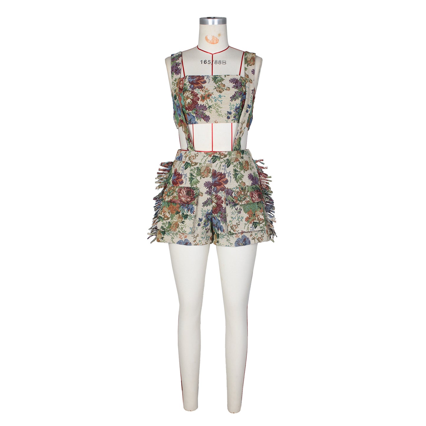 Women's Clothing Street Retro Flower Court Suit