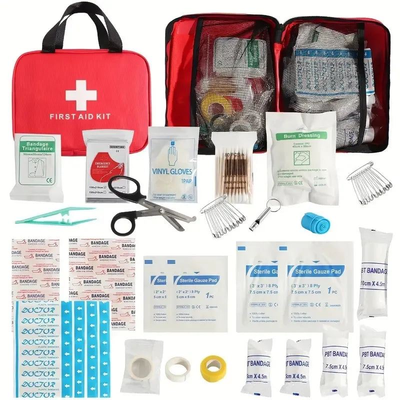 Grande trousse de secours médicale à main pour voiture, urgence, voyage en plein air 