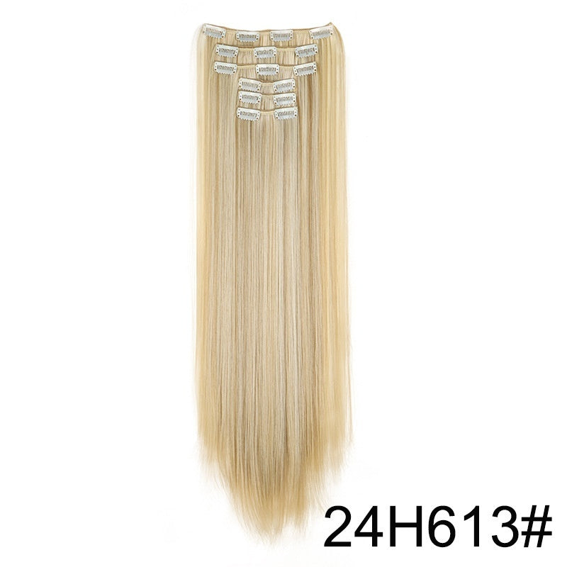 Lot de 6 extensions de perruque pour cheveux longs et raides