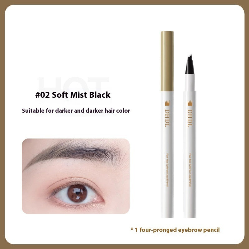 Four Fork Eyebrow Pencil Waterproof Sweat-proof Natural Three-dimensional Distinct Look Wild Eyebrow