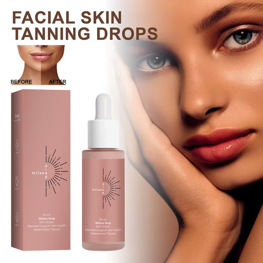 Bräunungsserum für das Gesicht, Körper, Solarium, Outdoor, Serum zur Reparatur feiner Linien, dunkler Bronzer, Selbstbräunungsserumtropfen