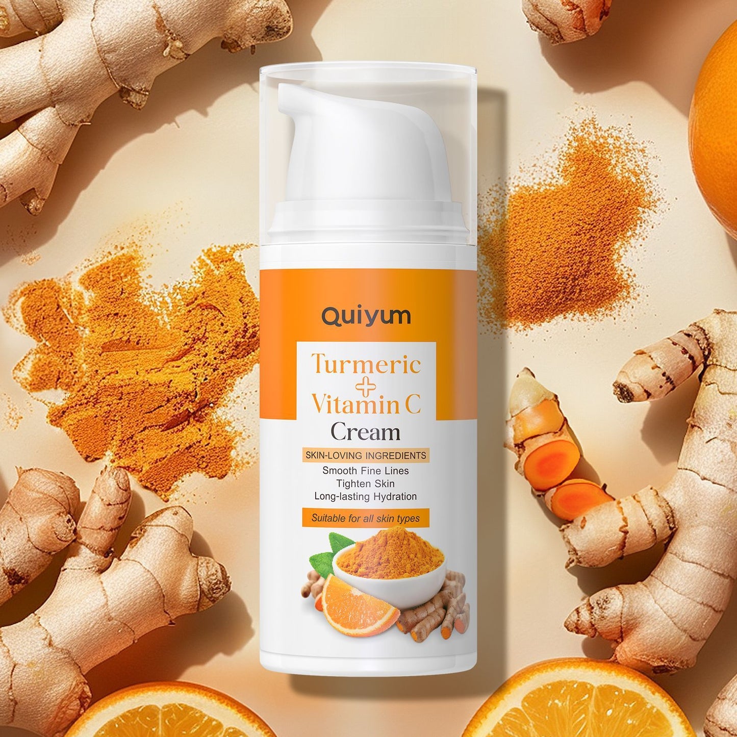 Crème Curcuma Vitamine C 30g Hydratante Et Raffermissante