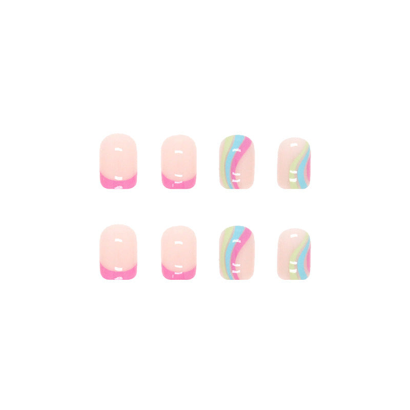 Multicolor Summer Natural Natural Nail Sticker Wear