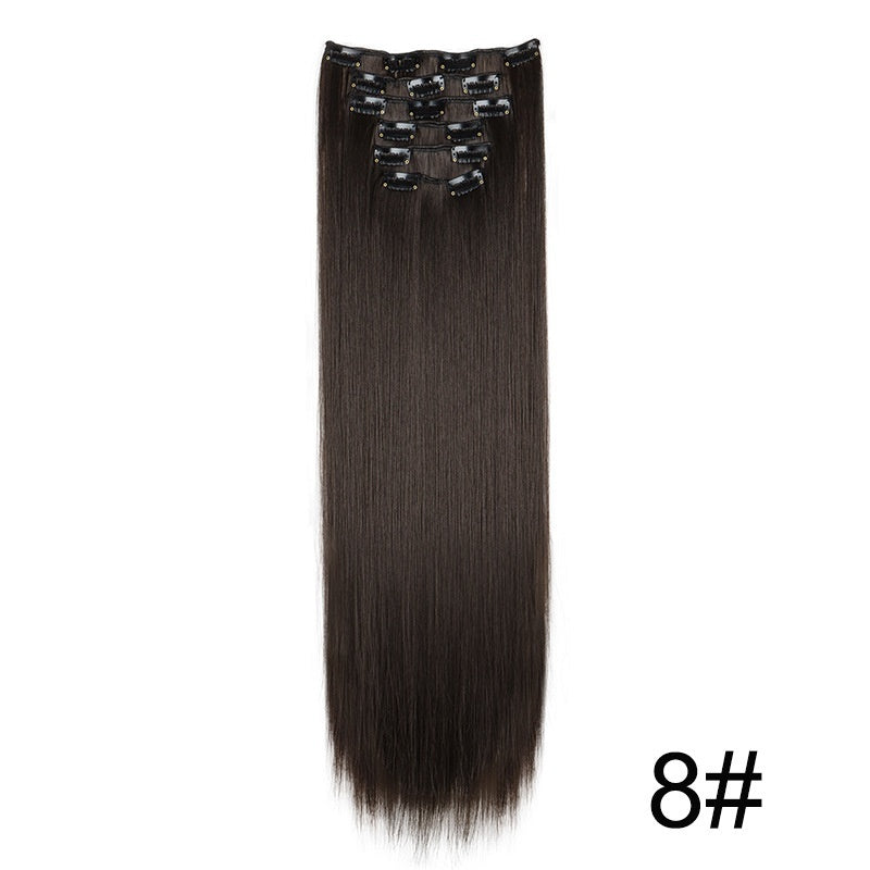 Lot de 6 extensions de perruque pour cheveux longs et raides