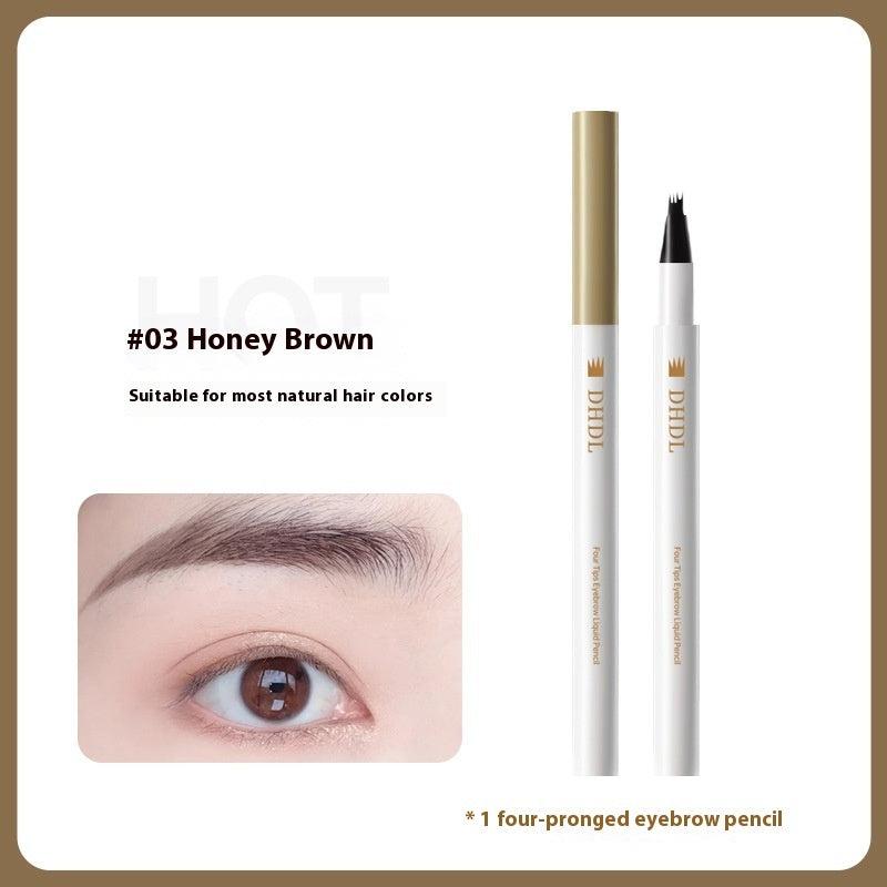 Four Fork Eyebrow Pencil Waterproof Sweat-proof Natural Three-dimensional Distinct Look Wild Eyebrow