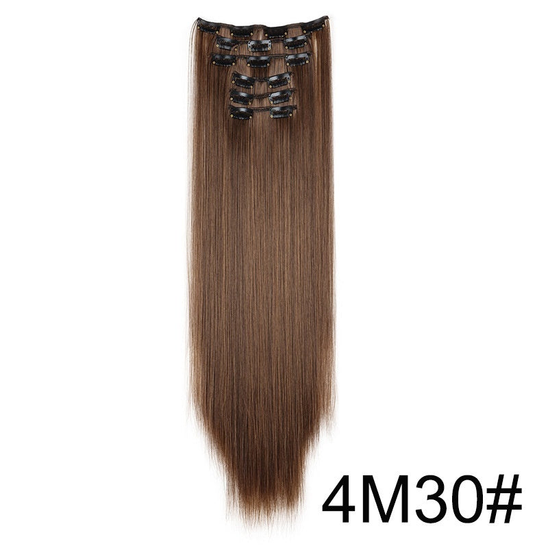 Lot de 6 extensions de perruque pour cheveux longs et raides