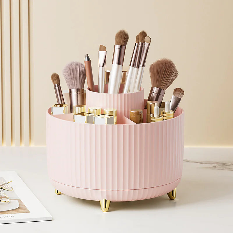 Organisateur de bureau rotatif pour pinceaux de maquillage